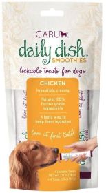 Caru Pet Food Daily Dish Smoothies Chicken Flavored Lickable Dog Treats