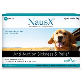 Pet OTC NausX Anti-Motion Sickness Treatment for Dogs up to 15 lbs