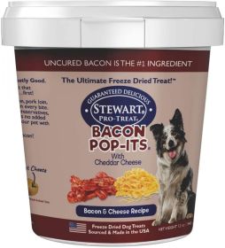 Stewart Bacon Pop-Its Bacon and Cheese Recipe Freeze Dried Dog Treat