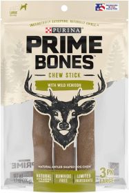 Purina Prime Bones Dog Chew Filled with Wild Venison Large