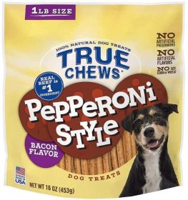 True Chews Pepperoni Style Dog Treats Bacon Flavor