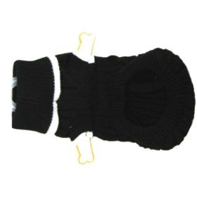Fashion Pet Cable Knit Dog Sweater - Black