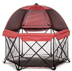 Carlson Six Panel Deluxe Pen with Canopy - Red