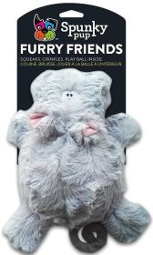Spunky Pup Furry Friends Hippo with Ball Squeaker Dog Toy