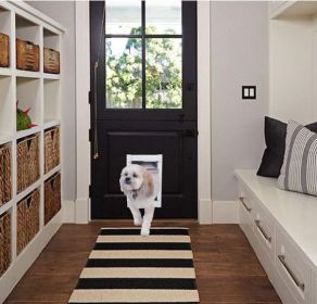 Ideal Pet Products Deluxe White Aluminum Pet Door Medium