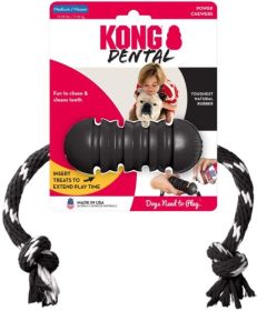 KONG Extreme Dental Dog Chew Toy With Rope Medium