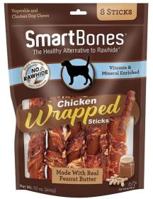 SmartBones Chicken Wrapped Peanut Butter Sicks Rawhide Free Dog Chew