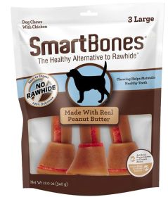 SmartBones Large Chicken and Peanut Butter Bones Rawhide Free Dog Chew