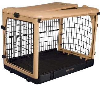 Deluxe Steel Dog Crate With Pad - Large