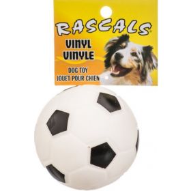 Rascals Vinyl Soccer Ball for Dogs - White