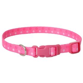 Pet Attire Styles Polka Dot Pink Adjustable Dog Collar