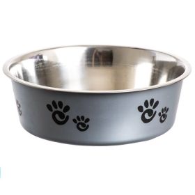 Spot Barcelona Stainless Steel Feeding Bowl for Dogs - Silver
