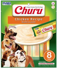 Inaba Churu Chicken Recipe Creamy Dog Treat (Size: 8 Count)