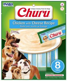 Inaba Churu Chicken with Cheese Recipe Creamy Dog Treat (Size: 8 Count)