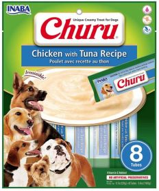 Inaba Churu Chicken with Tuna Recipe Creamy Dog Treat (Size: 8 Count)