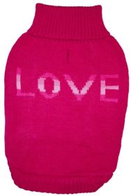 Fashion Pet True Love Dog Sweater Pink (Size: X-Small)