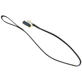Circle T Leather Lead  - 4' Long - Black (Size: 4' Long x 3/8" Wide)