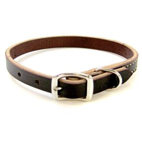 Circle T Latigo Leather Town Collar (Size: 12" Long x 3/8" Wide)