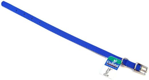 Coastal Pet Single Nylon Collar - Blue (Size: 10" Long x 3/8" Wide)