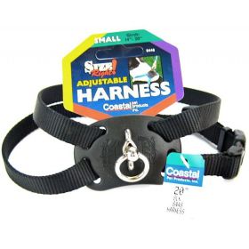 Coastal Pet Size Right Nylon Adjustable Harness - Black (Size: Small (Girth Size 18"-24"))