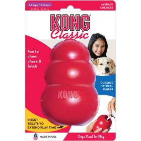 Kong Classic Dog Toy - Red (Size: X-Large - Dogs 60-90 lbs (5" Tall x 1.25" Diameter))