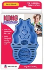 Kong ZoomGroom Dog Brush - Raspberry (Size: Small (For Puppies & Small Dogs))