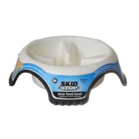 JW Pet Skid Stop Slow Feed Bowl (Size: Medium - 8.5" Wide x 2.5" High (3.75 cups))