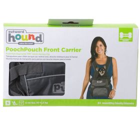 Outward Hound Pet-A-Roo Front Style Pet Carrier - Black (Size: Small - 7"L x 10.25"W x 13.5"H (For Pets up to 10 lbs))