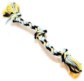 Flossy Chews Colored 3 Knot Tug Rope (Size: Medium - 20" Long)