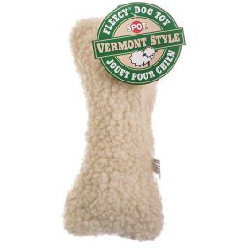 Spot Vermont Style Fleecy Bone Shaped Dog Toy (Size: 9" Long)