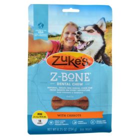 Zukes Z-Bones Dental Chews - Clean Carrot Crisp (Size: Mini (18 Pack - 9 oz))