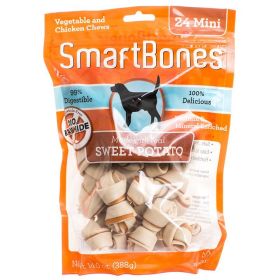 SmarBones - Sweet Potato Flavor (Size: Mini - Dogs up to 10 Lbs (24 Pack))