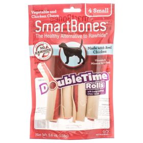 SmartBones DoubleTime Roll Chews for Dogs - Chicken (Size: Small - 4 Pack - (5" Long - For Dogs 11-25 lbs))