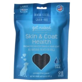 Get Naked Skin & Coat Health Dental Chew Sticks for Dogs (Size: Large - 6.6 oz)