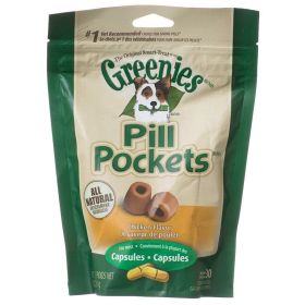 Greenies Pill Pocket Chicken Flavor Dog Treats (Size: Large - 30 Treats (Capsules))