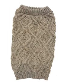 Outdoor Dog Fisherman Dog Sweater - Taupe (Size: X-Small (8"-10" Neck to Tail))