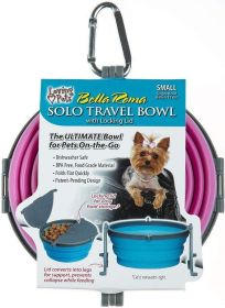 Loving Pets Bella Roma Pink Travel Bowl (Size: 1 count - Small)