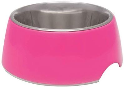 Loving Pets Hot Pink Retro Bowl (Size: 1 count - X-Small)