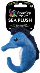 Spunky Pup Sea Plush Seahorse Dog Toy (Size: Small - 1 Count)