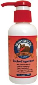 Grizzly Wild Antarctic Krill Oil All-Natural Antioxidant Dog Food Supplement (Size: 4 oz)