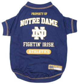 Pets First Notre Dame Tee Shirt for Dogs and Cats (Size: Large)