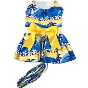 Catching Waves Dog Dress with Matching Leash (Option: X-Small)