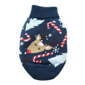 Combed Cotton Ugly Reindeer Holiday Dog Sweater (Option: XX-Small)