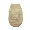 Combed Cotton Cable Knit Dog Sweater - Oatmeal