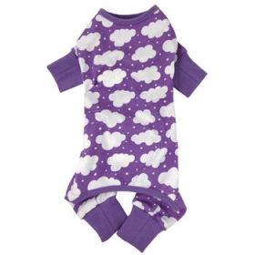 CuddlePup Dog Pajamas - Fluffy Clouds - Purple (Option: X-Small)