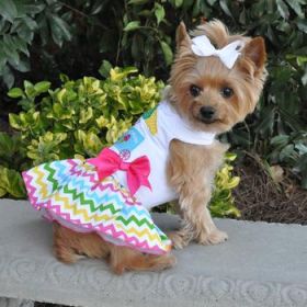 Ice Cream Cart Dress with Matching Leash (Option: X-Small)