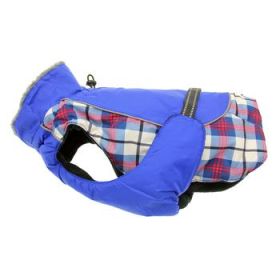 Alpine All-Weather Dog Coat - Royal Blue Plaid (Option: X-Small)
