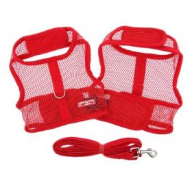 Cool Mesh Dog Harness - Solid Red (Option: X-Small)