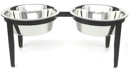 Visions Double Elevated Dog Bowl (Size: Large)