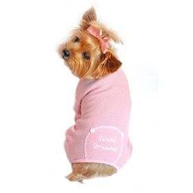Sweet Dreams Thermal Dog Pajamas - Pink (Option: X-Small)